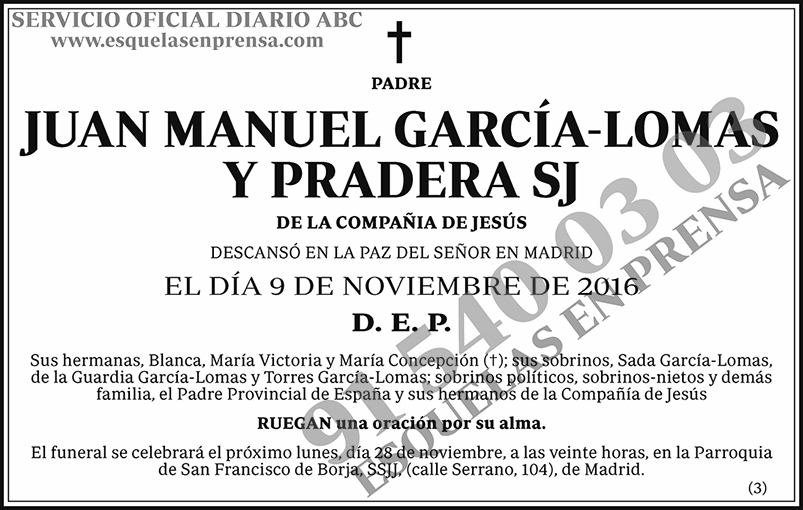 Juan Manuel García-Lomas y Pradera SJ